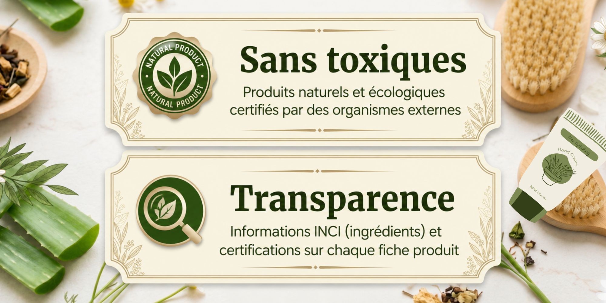 Cosm&eacute;tique Naturelle et bio certifi&eacute;e